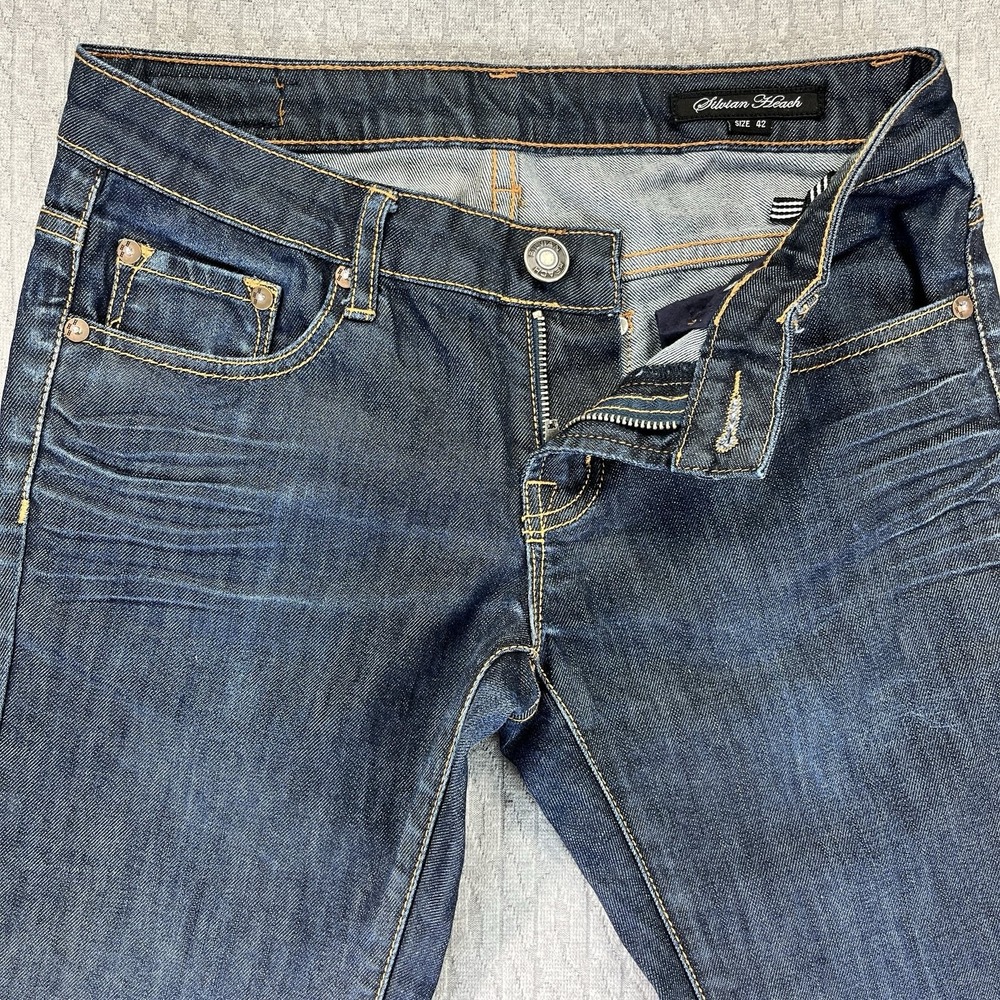 Silvian Heach Women (42/29X33) low rise Slim fit straight leg‎ blue jeans pants - Picture 10 of 12